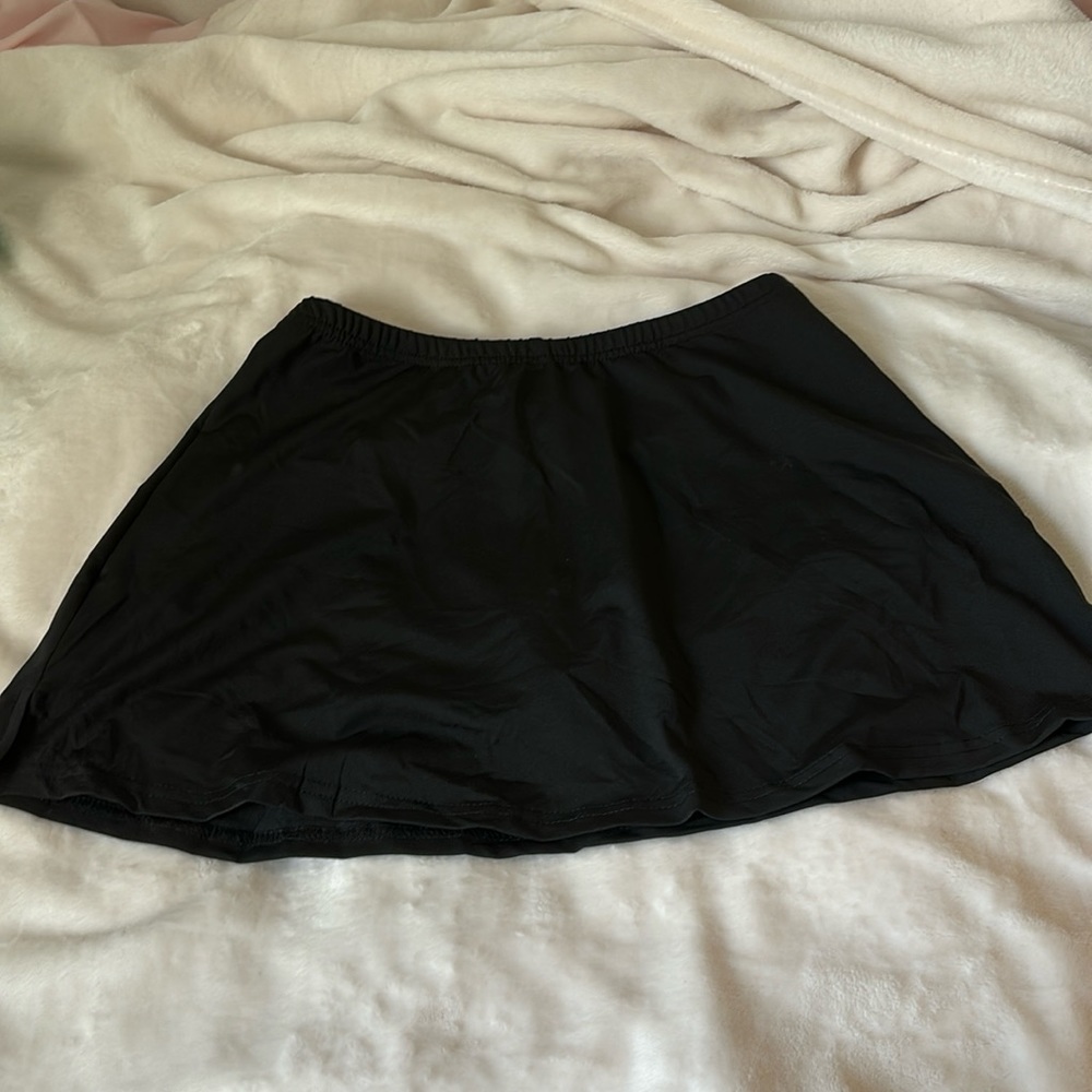 Black mini skirt